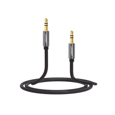 Cable Auxiliar 5 Metros / Conector 3.5mm a 3.5mm / Macho a Macho / Cubierta de TPE / Carcasa de Aluminio / Color Negro - Kompletum