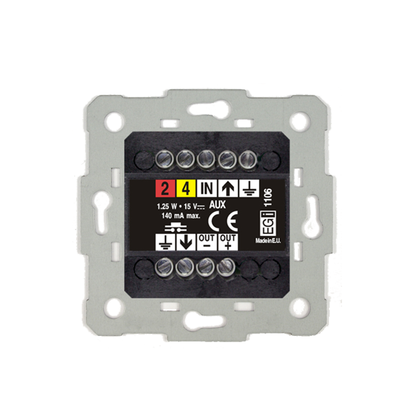 Módulo De Entrada Para Señal De Audio Auxiliar Con Encendido/Apagado Y Regulación De Volume, Color Blanco - Kompletum