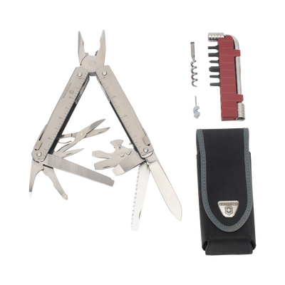 Navaja Victorinox Multiherramienta con 37 funciones. Incluye Funda de Nailon y Accesorio Bit - Kompletum