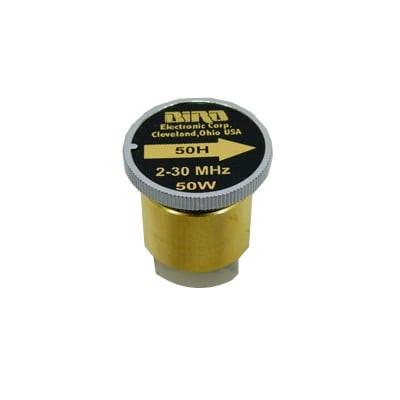 Elemento de 50 Watt en linea 7/8" para Wattmetro BIRD 43 en Rango de Frecuencia de 2 a 30 MHz. BIRD TECHNOLOGIES