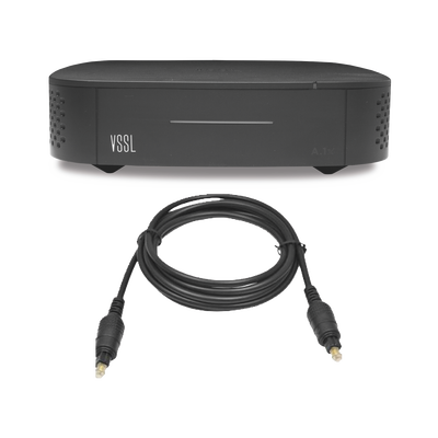 Amplificador una Zona de 2 Canales, 50 W por Canal, Con Cable TOSLINK Incluido, Transmisión por Chromecast, AirPlay, Alexa Cast, Spotify Connect - Kompletum