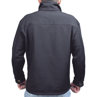 Elegante Chamarra para Caballero Color Negro Fabricada en Poliéster Dry Fit Impermeable - Kompletum