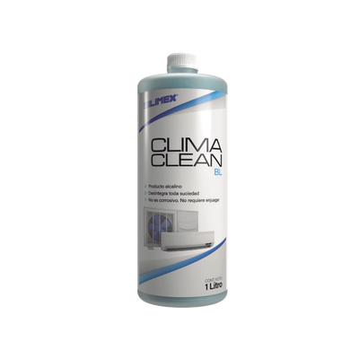 CLIMA CLEAN BL Limpiador a base ácida que garantiza una limpieza profunda y profesional en derpentines de minisplits, mejorando su eficiencia y prolongando su vida útil - Kompletum
