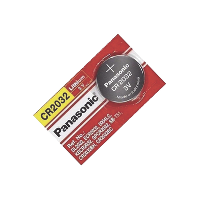 Batería de litio CR2032 de 3 V a 225 mAh (No recargable) PANASONIC