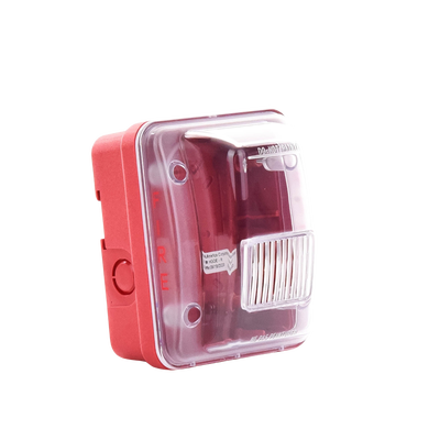 Cubierta para instalar sirenas estrobo en exterior compatible con estrobos sirenas Hochiki color rojo - Kompletum