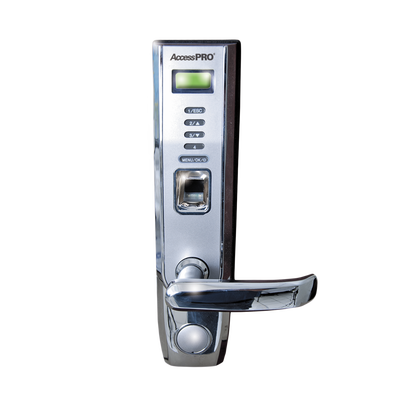 Chapa Derecha Cromada con Lector de Huella, Proximidad y Teclado - Kompletum