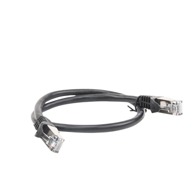 Cable de parcheo FTP Cat6 - 0.5 m - negro - Kompletum