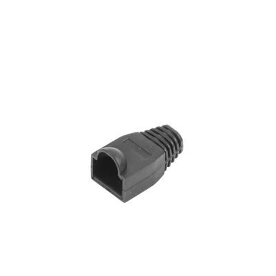 Bota Plástica para protección de Plug RJ45, Color Negro - Kompletum