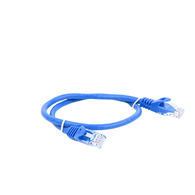 Cable de parcheo UTP Cat6 - 0.5 m - azul - Kompletum