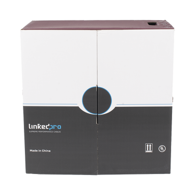 Bobina de Cable UTP 305 m, Cat5e Con DOBLE FORRO, para Exterior, CLIMAS EXTREMOS, Color Negro - Kompletum