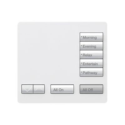 Teclado seetouch, sobre mesa 5 botones, Botonera Retroiluminada / programe escenas diferentes en cada botón. - Kompletum