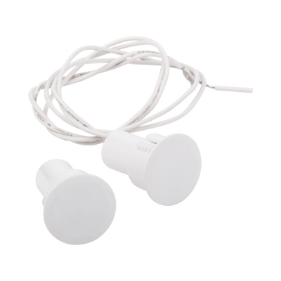 Contacto magnético para puertas y ventanas Metálicas, aluminio y madera de empotrar color blanco / GAP: 19mm - Kompletum