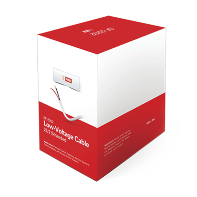 Cable de Cobre industrial, 2 conductores calibre 22 de color blanco, bobina de 152.5 m - Kompletum