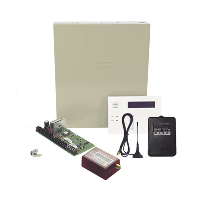 (2 Años 4GLTEM/5G ILIMITADO INCLUIDO) Kit Vista48LA con comunicador 4GLTEM/5G MN01, Teclado, Gabinete y Transformador - Kompletum