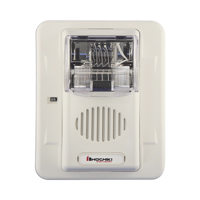 Sirena Estrobo, Para Intemperie, Montaje en Muro, Color Blanco (0500-05870) - Kompletum