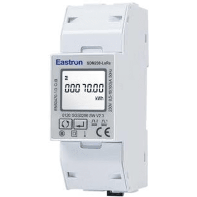 Medidor digital de potencia SDM230 monofásico de 100 A con conexión directa y salida RS485 LoraWan - Kompletum