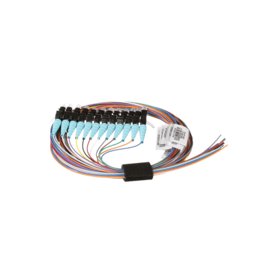 Kit de 12 Pigtails con Conector LC, Multimodo 50/125 OM3, 900um, de 1 Metro - Kompletum