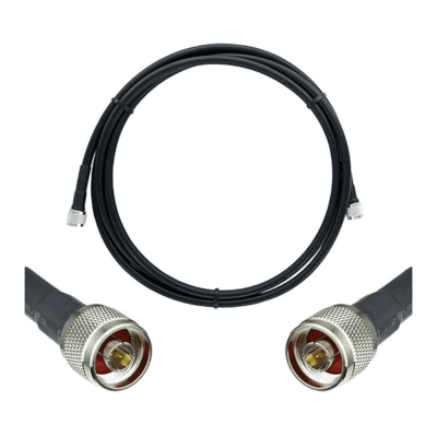 Jumper Coaxial de 50 Ohm con Cable Wilson-400 | Conector N Macho en los extremos | 9.14 metros de longitud. - Kompletum