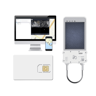 kIT Cerradura Inteligente GPS con Energía Solar / SolarGuardX 100 / Seguimiento de Activos LTE Cat-M1 / Desbloqueo por RFID BLE OTA / Impermeable IP67 / Detección de Movimiento / Batería 14400mAh / + EPCOMGPSANUAL + SIM500MB2Y - Kompletum