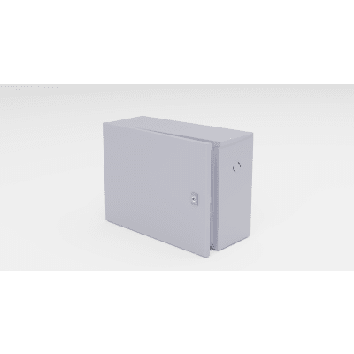 Gabinete para instalación de 1 Batería , Fabricado en Lámina Galvanizada, Accesorios para poste (No incluidos) - Kompletum