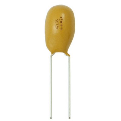 Capacitor de Tantalio de 2200nF , Emplomado sólido de 25 Vcc - Kompletum