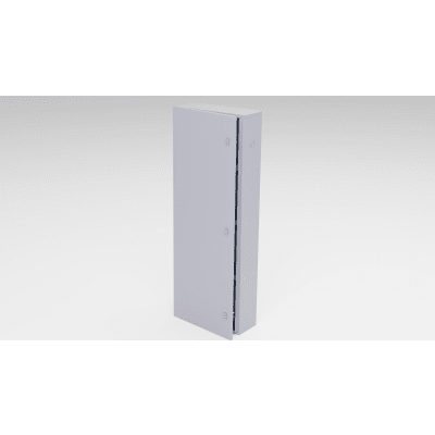 Gabinete para instalación de 4 Baterías , Fabricado en Lámina Galvanizada, Accesorios para poste (No incluidos) - Kompletum