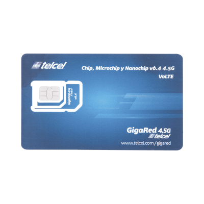 SIM Kompletum 2 GB mensual para dispositivos móviles 3G/4G (Telcel) 1 año de servicio (solo datos) - Kompletum