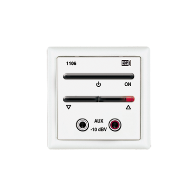 Módulo De Entrada Para Señal De Audio Auxiliar Con Encendido/Apagado Y Regulación De Volume, Color Blanco - Kompletum