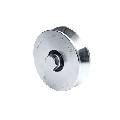 Rueda de 12 cm SIN Soporte Para Puertas Corredizas de Hasta 450 Kg / Canal Tipo "V" - Kompletum