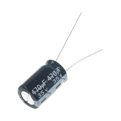 Capacitor Electrolítico de Aluminio, Radial de 470 µFd, 35 Vcc, 105 °C, 10 x 20 mm. SYSCOM PARTS