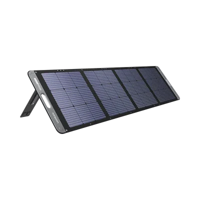 Panel Solar Plegable 200W / Recomendado para el Power Station Portable de 1200W UGREEN /  Alta Eficiencia de Conversión / Alineación Inteligente de la Luz Solar / Resistente Al Agua y Duradero / Incluye Cable XT60 Macho a Macho 2m. UGREEN