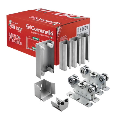 KIT para puertas autoportantes de hasta 3 m y 600 kg con rodillos de nylon - Kompletum