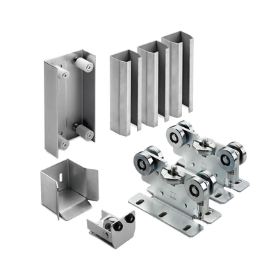 KIT para puertas autoportantes de hasta 3 m y 600 kg con guia para puertas corredizas - Kompletum