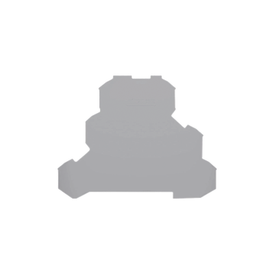 Placa final e intermedia; espesor 0,8 mm; gris - Kompletum