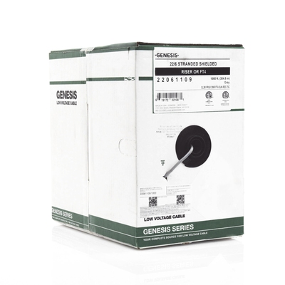 Bobina de 305 Metros de Cable / 6 x 22 AWG Blindado / Riser / Color Gris / Para Aplicaciones de Audio, Seguridad y Control - Kompletum