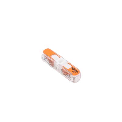 Conect. p. instal. en línea con palancas; para cualquier tipo de conductor; máx. 4mm²; 2 conductores; Carcasa transparente; Color tapa blanco; Temperatura ambiente máxima 85°C (T85); 4,00 mm²; transparente - Kompletum