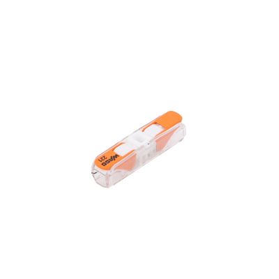 Conect. p. instal. en línea con palancas; para cualquier tipo de conductor; máx. 4mm²; 2 conductores; Carcasa transparente; Color tapa blanco; Temperatura ambiente máxima 85°C (T85); 4,00 mm²; transparente - Kompletum