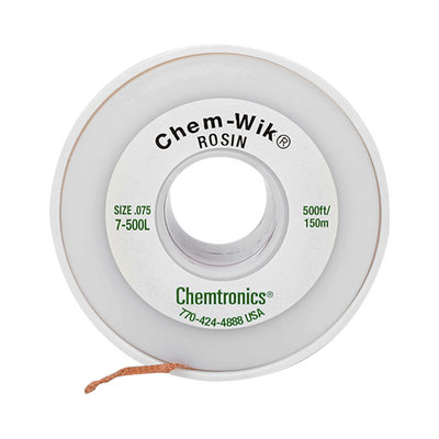 Rollo de desoldar de 150 m, trenza de 0.075" de ancho y alta absorción. SYSCOM