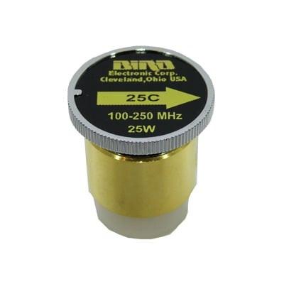 Elemento de 25 Watt en linea 7/8" para Wattmetro BIRD 43 en Rango de Frecuencia de 100 a 250 MHz. BIRD TECHNOLOGIES