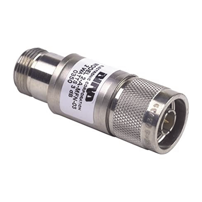 Atenuador en Línea de 6 dB, 2 Watt Máximo, CD-4 GHz, Conectores N Macho-Hembra. BIRD TECHNOLOGIES