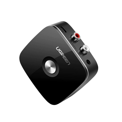 Receptor de Audio Bluetooth 5.0 a RCA o Auxiliar 3.5mm / Tecnología EDR / Reconexión Automática / Hasta 10 m / Ideal para Conectar Celulares, o Tabletas hacia alguna Bocina o Sistema de Audio - Kompletum