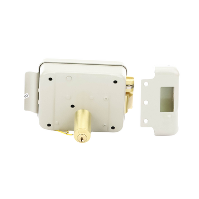 Cerradura Eléctrica / Incluye Llave /Con Botón integrado / Izquierda / Exterior - Kompletum