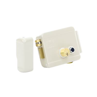 Cerradura Eléctrica / Incluye Llave /Con Botón integrado / Izquierda / Exterior - Kompletum