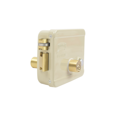 Cerradura Eléctrica / Incluye Llave /Con Botón integrado / Izquierda / Exterior - Kompletum