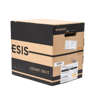 Bobina de 305 Metros Cable Par Trenzado Nivel 5 (CAT 5e) / CMR / Color Azul / 4 Pares de Conductores Sólidos de Cobre AWG 24 / Para Aplicaciones de CCTV, Redes de datos, IP Megapixel, Control RS485 GENESIS