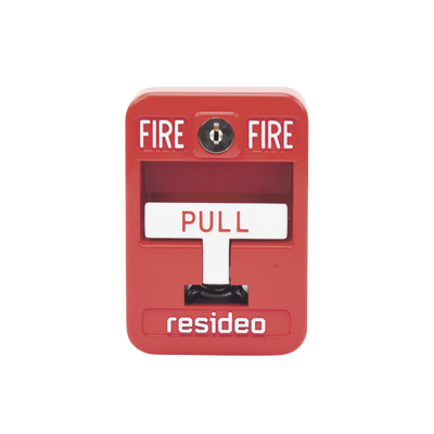 Estación de jalón convencional de acción simple color roja con cerradura HONEYWELL HOME RESIDEO