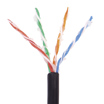 Bobina de 1000 ft ( 305 m ) Cat5e con gel para exterior, color Negro, para aplicaciones en sistemas de redes de datos y cableado estructurado.Uso intemperie. CONDUMEX
