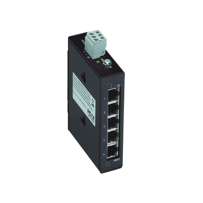 Industrial ECO Switch 5 puertos 100 Base-T Negro - Kompletum