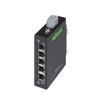 Industrial ECO Switch 5 puertos 100 Base-T Negro - Kompletum