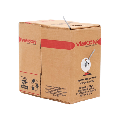 Bobina de 305 Metros / Cable de Cobre / 4 X 18 AWG / Tipo Alarmas UL / Para Interior / Color Gris / Para Aplicaciones de Alarmas de Intrusión / Interfonos / TV Porteros / y Multi-Propósito / Hecho en México - Kompletum